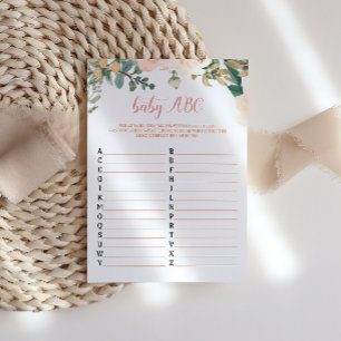 Höstbabyvisningsprogram Baby ABC-spelkort Inbjudningar