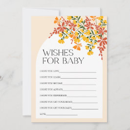 Höstbabyvisningsprogram Önskemål för Baby Adapter Inbjudningar