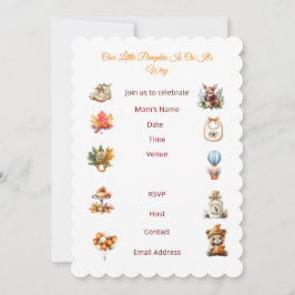 Höstbadsinvitation för höstbabyfirande. inbjudningar