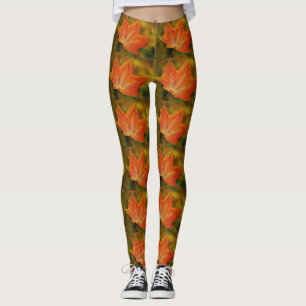 Höstbalkar i Löv Leggings