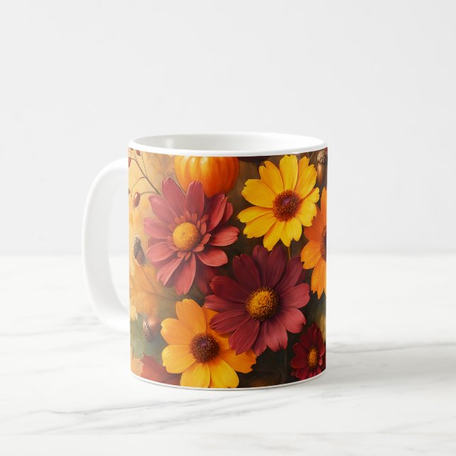 Höstbildsfusion för Blommigt Kaffemugg (Framsida vänster)