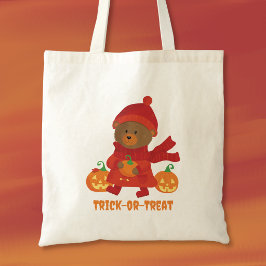 Höstbjörn Halloween Godispåse Tygkasse