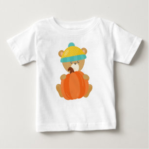 Höstbjörn, kutbjörn, björn med hatt, pumpa t shirt