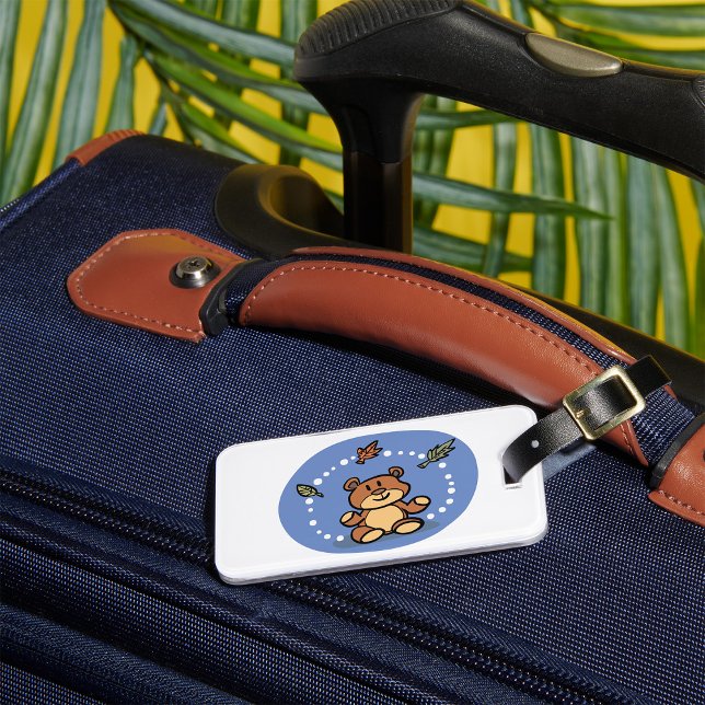 Höstbjörn med fallande Löv Bagagebricka (Skapare uppladdad)