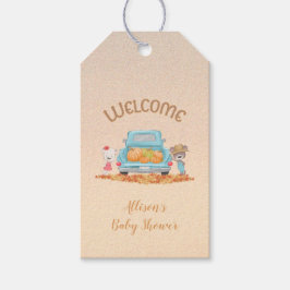 Höstbjörnar pumpar pumpor i lastbil Anpassad Presentetikett