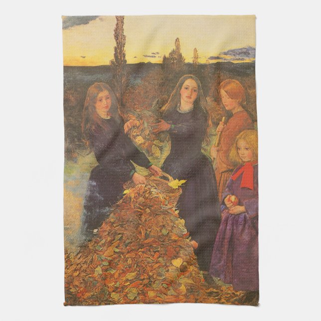 Höstblad av Sir John Everett Millais Kökshandduk (Vertikal)