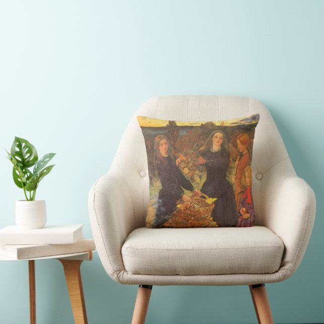 Höstblad av Sir John Everett Millais Kudde (Stol)