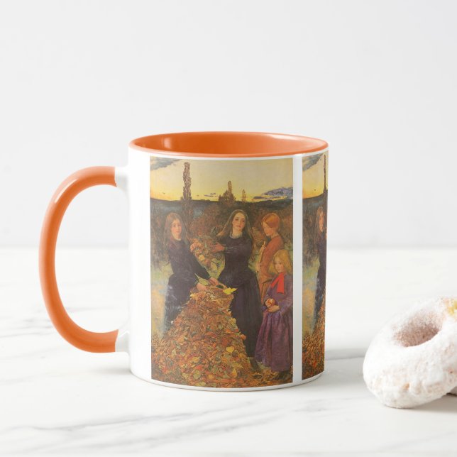 Höstblad av Sir John Everett Millais Mugg (Med munk)