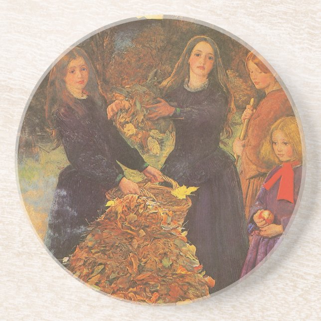 Höstblad av Sir John Everett Millais Underlägg (Framsidan)