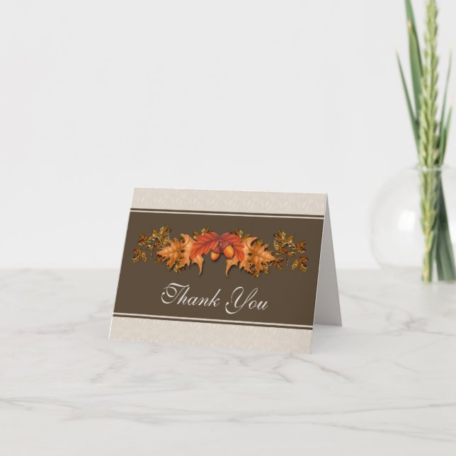 Höstblad Bröllop Tack (Framsida)