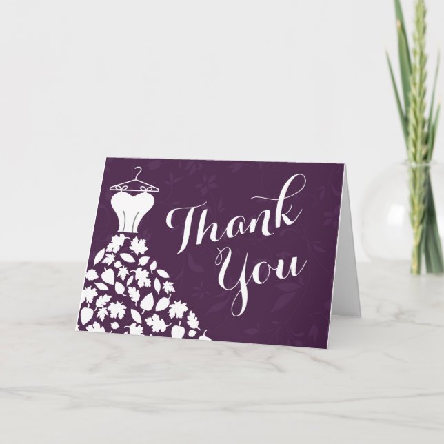 Höstblad Bröllopsklänning Tack (Framsida)