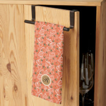Höstblad Ekollons Mönster Orange Monogram