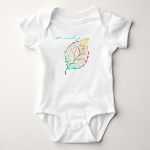 Höstblad elegant söt pastell rosa teal guld  t shirt