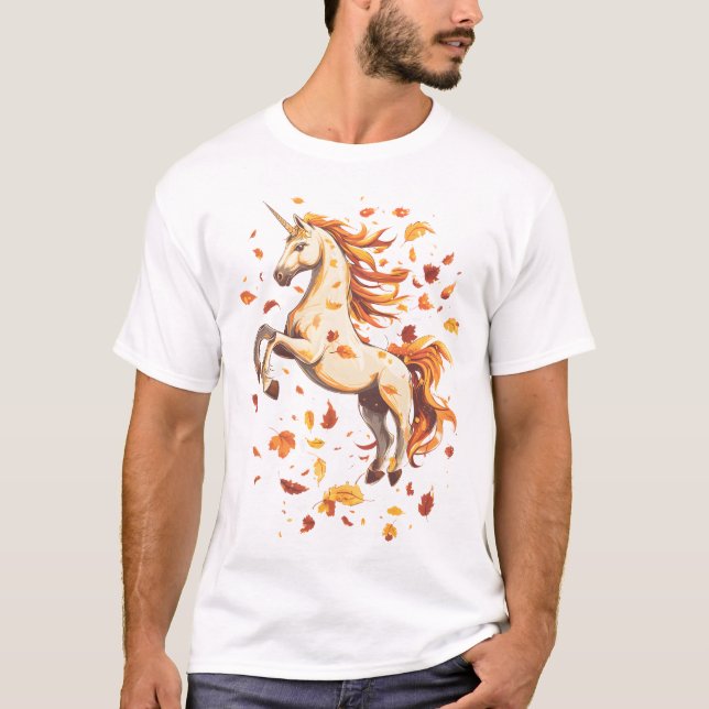 Höstblad Enhörning (1) T Shirt (Framsida)