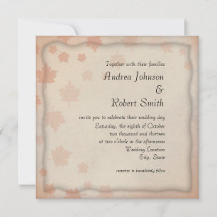 Höstblad Fall Bröllopsinbjudan Inbjudningar