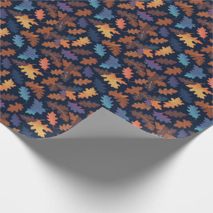 Höstblad Fall Mönster Natur Blad Mönstrad Presentpapper