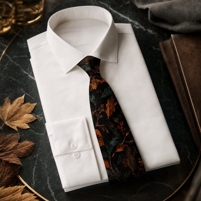 Höstblad Färgrikt Mönster Slips (Autumn Leaves Colorful Pattern Neck Tie)