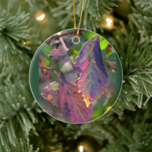 Höstblad Foto Ornament