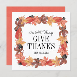 Höstblad ger tack höstkort inbjudningar
