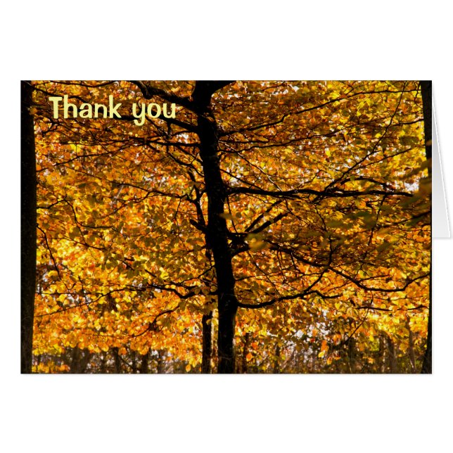 Höstblad Hälsningskort (Framsidan Horizontal)