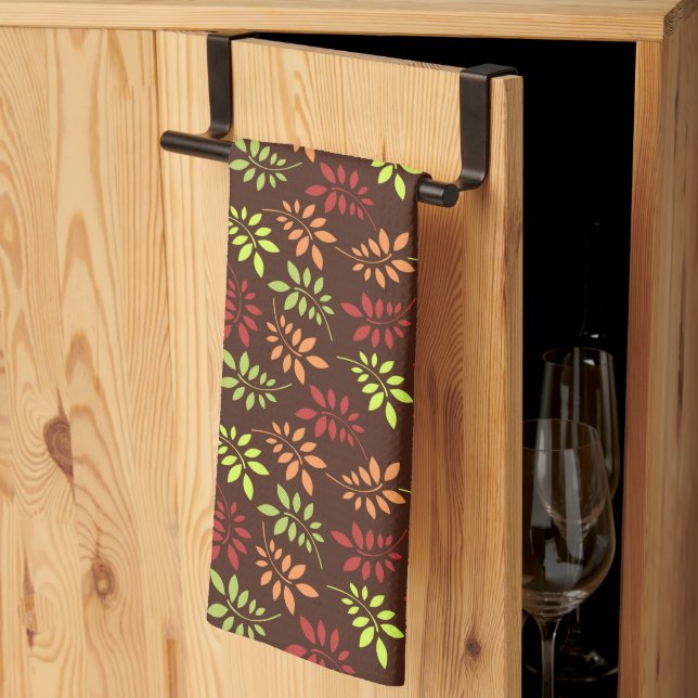 Höstblad Hem Dekoration Kökshandduk  (Thirds Fold)