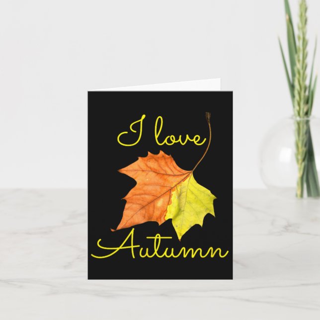 Höstblad Höst September  Kort (Framsida)