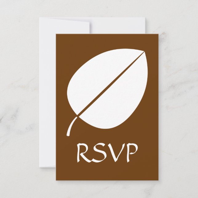 Höstblad i choklad RSVP-kort OSA Kort (Framsida)