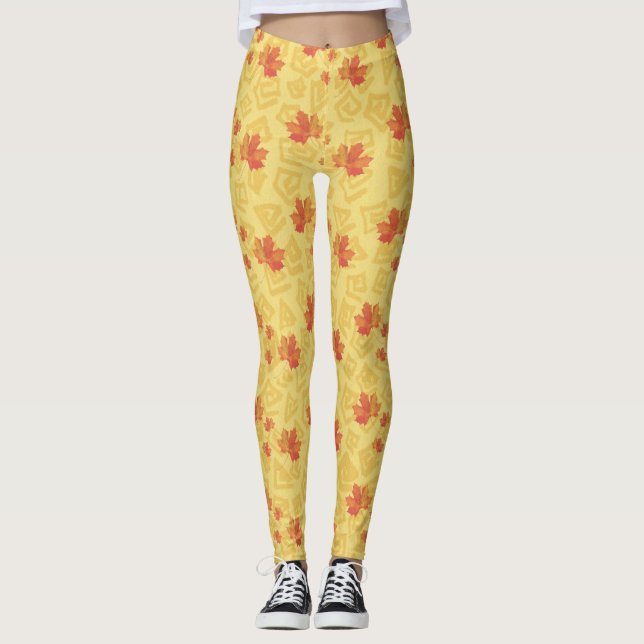 Höstblad Leggings (Framsida)