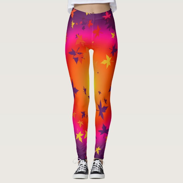 Höstblad Leggings (Framsida)
