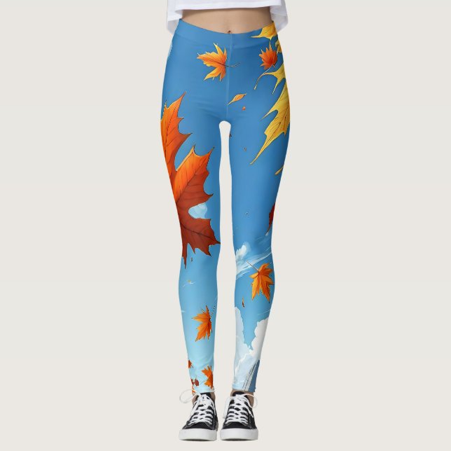 Höstblad  leggings (Framsida)