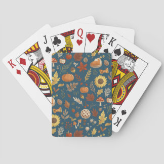 Höstblad med en nypa Thanksgiving Casinokort