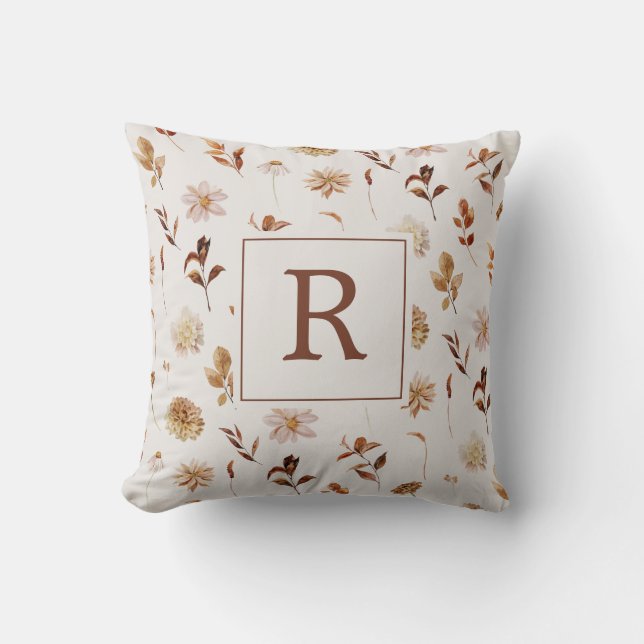 Höstblad Monogrammerade Kudde (Framsida)