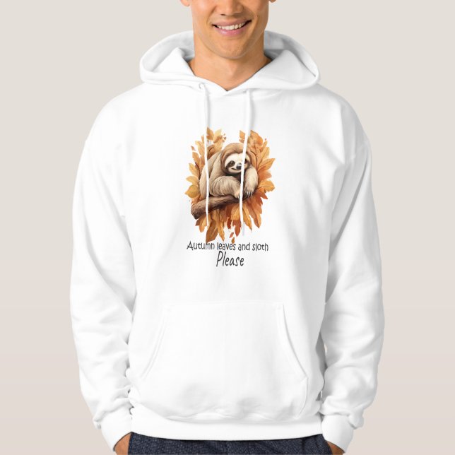 Höstblad och Lutfisk Vänligen Hoodie (Framsida)