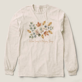 Höstblad och Mahjong-bris Vintage  T Shirt