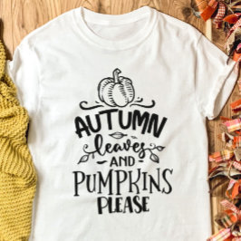 Höstblad och pumpor tack t shirt