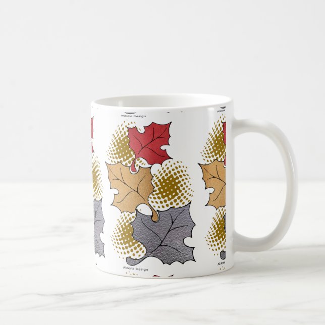 Höstblad på en mugg (Höger)