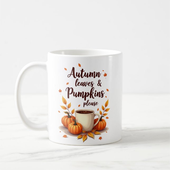 Höstblad & Pumpa önskas Kaffemugg (Vänster)