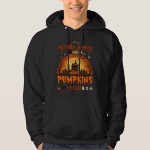 Höstblad Pumpa Snälla Halloween Spökhus Hoodie