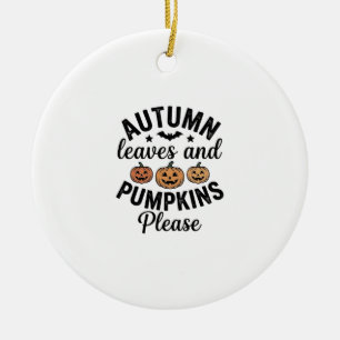 Höstblad Pumpa Välkommen Vintage Halloween-dekor Julgransprydnad Keramik