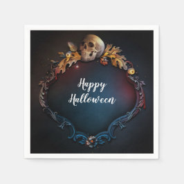 Höstblad & Skallen Faller Halloweenfest Pappersservett