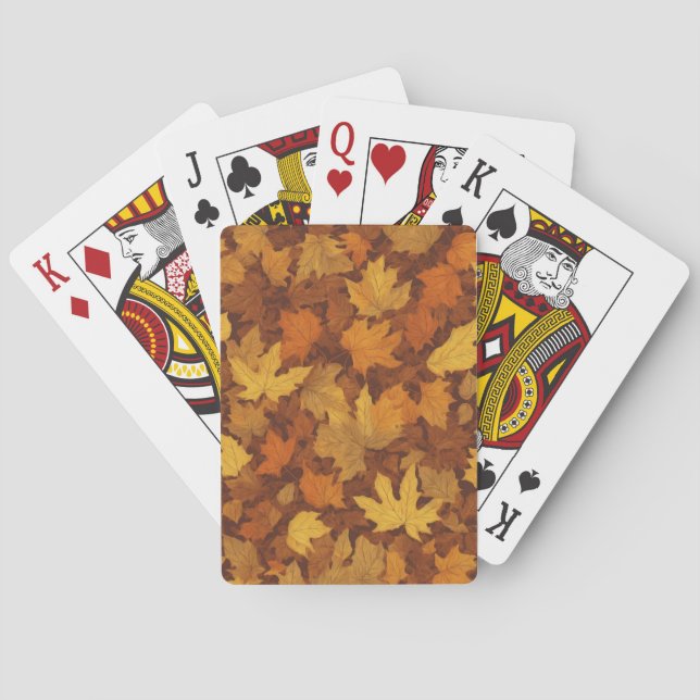 Höstblad som faller casinokort (Baksidan)