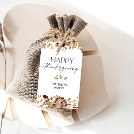 Höstblad tack för Thanksgiving-middagspresent Tag Presentetikett