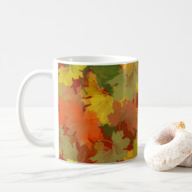 Höstblad tackgivelse kaffemugg (Med munk)