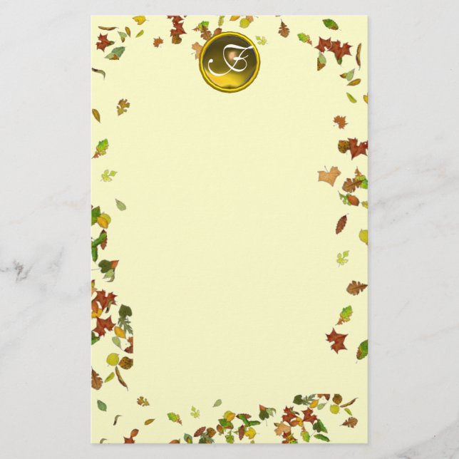 HÖSTBLAD TOPAS ÄDELSMED MONOGRAM BREVPAPPER (Framsida)