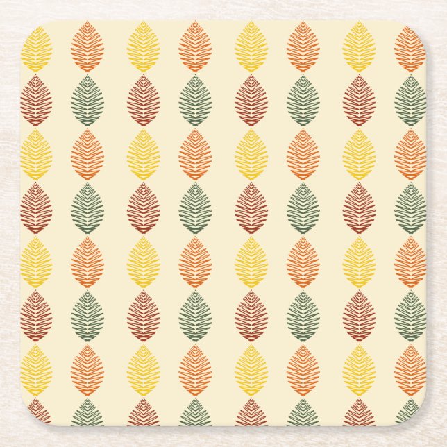 Höstblad Underlägg Papper Kvadrat (Framsidan)