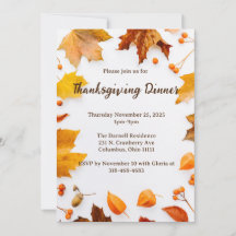 Höstbladskör Thanksgiving Middagsfest