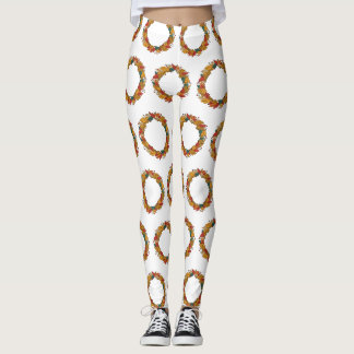 Höstbladskrans Cirkel Leggings