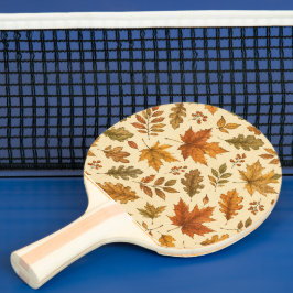 Höstbladsmönster | Akvarell höstfärgning Pingisracket