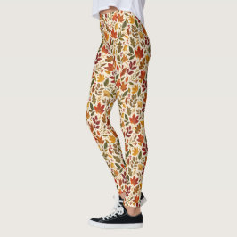 Höstbladsmönster Leggings