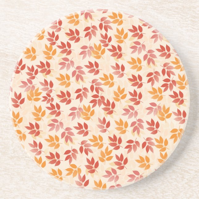 Höstbladsmönster Underlägg Sandsten (Framsidan)